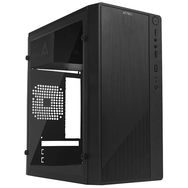 Gabinete Acteck Kioto GC220 / Micro ATX / Incluye Fuente de 500W / Negro