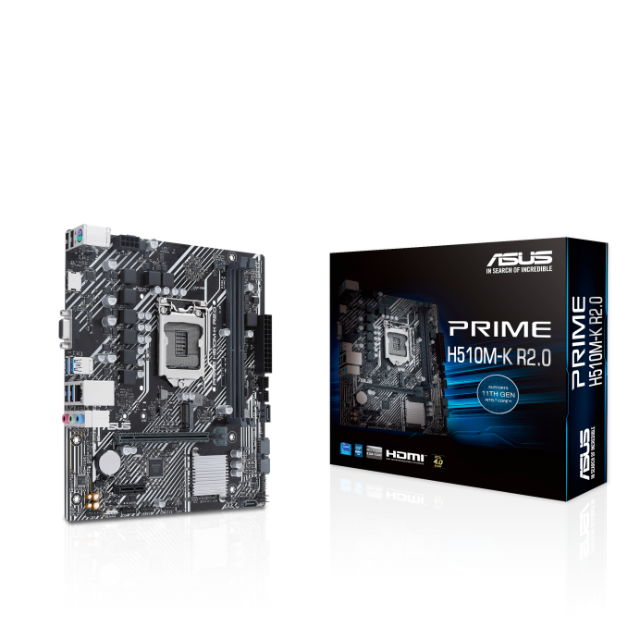 Tarjeta Madre Asus Prime H510M-K R2.0 Socket LGA1200 Intel H510 Micro-ATX / DDR4 / Intel Core 11th Generación