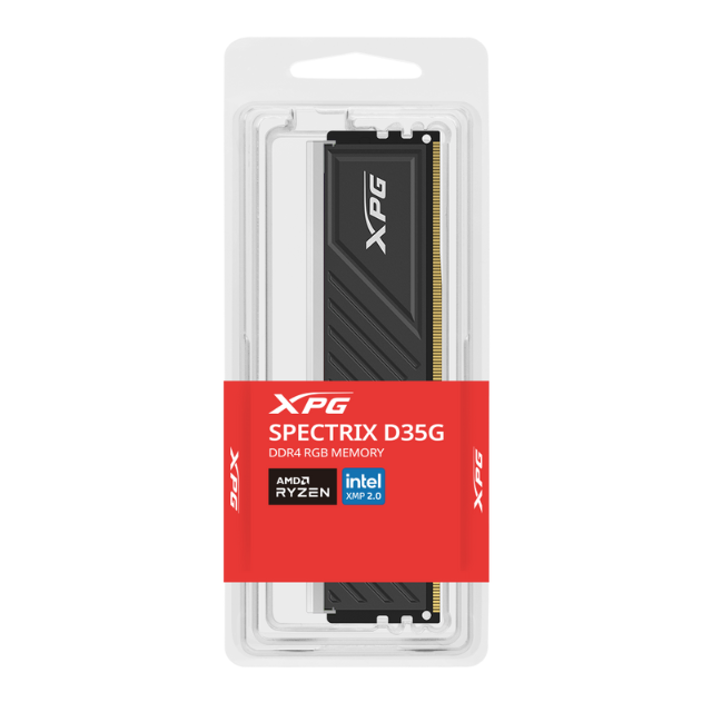 Memoria RAM XPG Spectrix D35G RGB DDR4 / 3200MHz / 8GB / Non-ECC / CL16 / XMP / Black / AX4U32008G16A-SBKD35G / SOLO VENTA EN ENSAMBLE