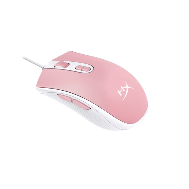 Mouse Gamer Hyperx Pulsefire Core Blanco Rosa / USB 2.0 / Cable de 1.8Mts. / 123g 
