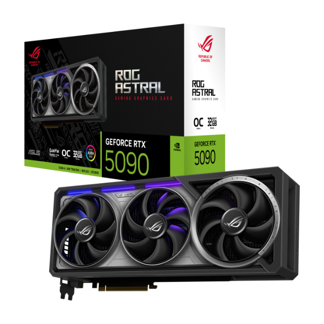 Tarjeta de Video ASUS ROG ASTRAL GeForce RTX 5090 OC Edition / 32GB GDDR7 / 512-bit / PCI Express 5.0 / DisplayPort x3 / HDMI x2 / ROG-ASTRAL-RTX5090-O32G-GAMING