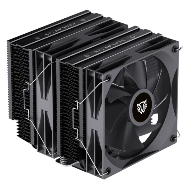 Enfriamiento de Aire | Heliux Expert HEX90 | Alto desempeño | 6 Pipas | TDP 295 W | Compatibilidad AMD + Intel | 2x Ven 120mm + Rodamiento Hidráulico + 0 - 2000 RPM + 88.8 CFM + 37.1 dB + PWM 4 Pin | Legend | Negro