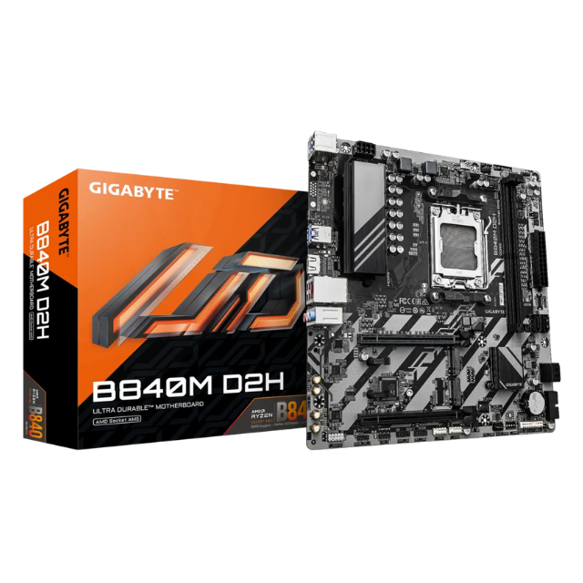 Tarjeta Madre Gigabyte B840M D2H / Micro-ATX / AM5 / AMD B840 / Up to 128GB DDR5 / HDMI / B840M D2H