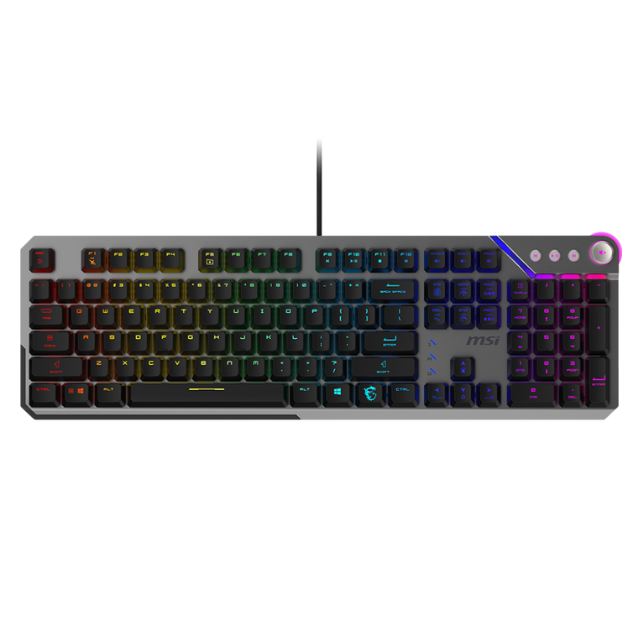Teclado Gamer MSI STRIKE 600 SILENT LED RGB, Teclado Mecánico, Membrana, Alámbrico, USB, Negro, Inglés