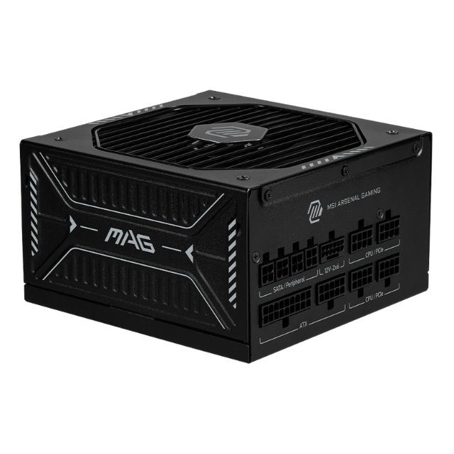 Fuente de Poder MSI MAG A1000GLS PCIE5 80 PLUS Gold, Modular, 24-pin ATX, 12VHPWR, 135mm, 1000W