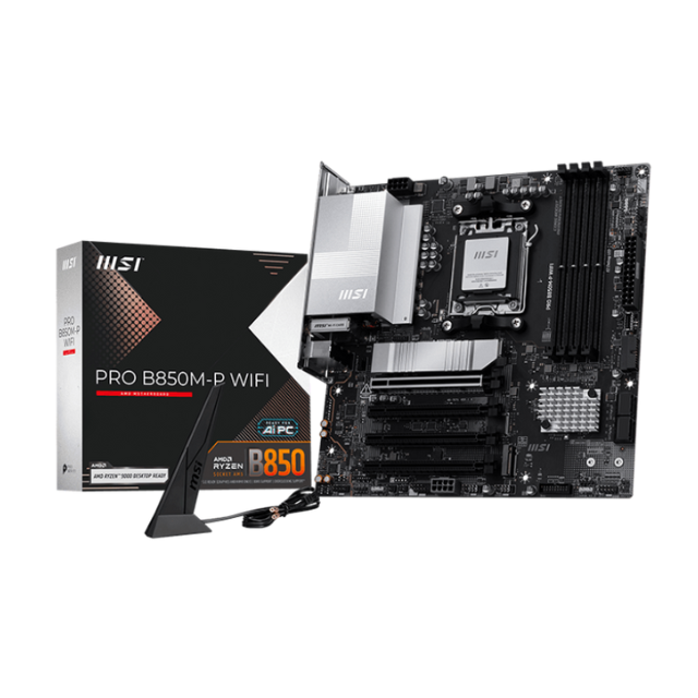 Tarjeta Madre MSI PRO B850M-P WIFI, ATX, Socket AM5, AMD B850, 256GB DDR5, HDMI para AMD
