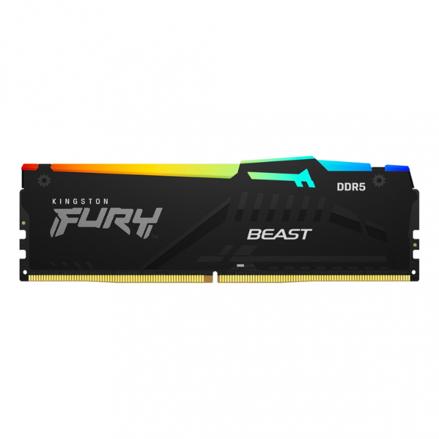 Memoria RAM Kingston FURY Beast RGB DDR5 / 5600MHz / 16GB / Non-ECC / CL40 / XMP / KF556C40BBA-16 / SOLO VENTA EN ENSAMBLE