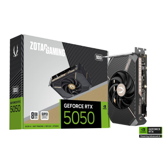 Tarjeta de Video ZOTAC RTX 5050 8GB SOLO / 8GB 128-bit GDDR6 / ZT-B50500G-10L/ SOLO VENTA EN ENSAMBLE