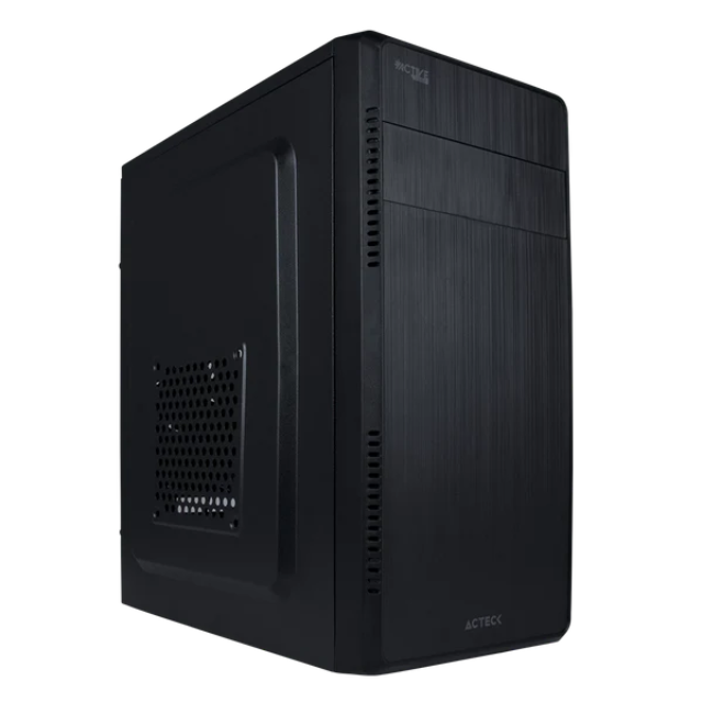 Gabinete Acteck Kioto GC240 / Mini-Tower / Micro-ATX/Mini-ITX, USB 2.0/3.0 / Fuente de 500W / 1 Ventilador Instalado / Negro