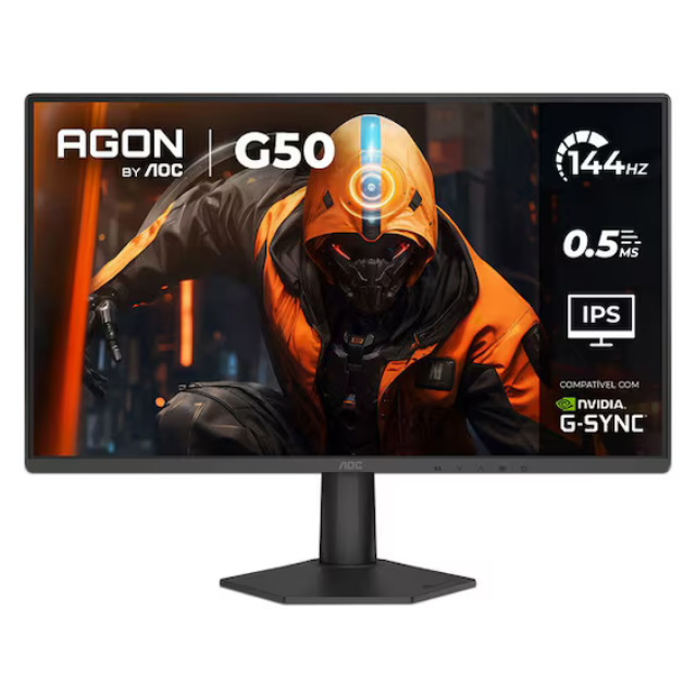 Monitor Gamer AOC 27G50F IPS / 27" / 1920x1080 Full HD / G-Sync/FreeSync / 144Hz / HDMI/DisplayPort / Negro / 27G50F