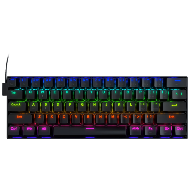 Teclado Redragon Gamer DRAGONBORN K630 RGB  / Negro / Alambrico / Led RGB / ESPAÑOL / Tenkeyless / Switch Dust Proof Red / Botones Multimedia