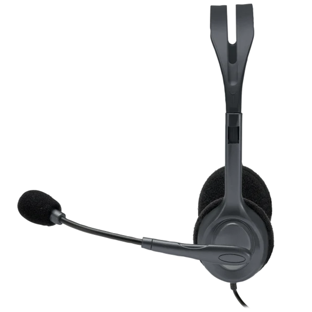 Diadema Logitech H111 Negra / Jack 3.5mm / Microfono / Ideal para Call Center / 981-000612