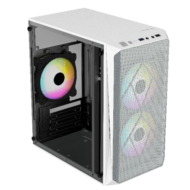 Gabinete Acteck Doom GI630 / Blanco / Micro ATX/ Mini-ITX / Fuente 500W / Ventana Acrílico / AC-935746