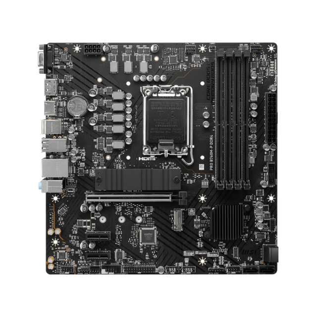 Tarjeta Madre MSI Micro ATX PRO B760M-P DDR4 / Socket 1700 / Intel B760 / HDMI 