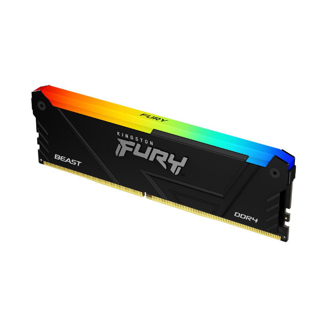 Memoria RAM Kingston FURY Beast RGB DDR4 / 16GB / 3200MT/s / Non-ECC / XMP / KF432C16BB2A/16 / SOLO VENTA EN ENSAMBLE