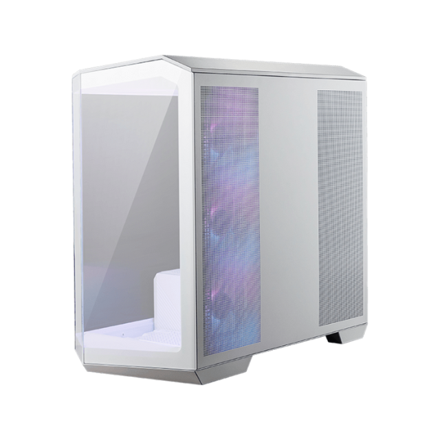 Gabinete MSI MAG PANO M100R PZ con Ventana ARGB, Micro-Tower, Micro-ATX/ITX, USB 3.2, sin Fuente, 4 Ventiladores ARGB Instlados, Blanco