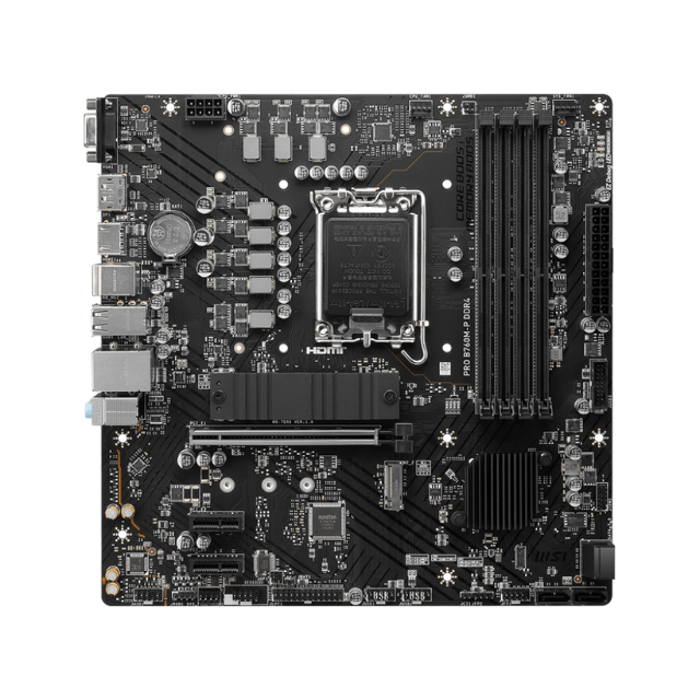 Tarjeta Madre MSI Micro-ATX PRO B760M-P DDR4 / Socket LGA1700 / Intel B760 / HDMI / Up To 128GB DDR4 / PRO B760M-P DDR4