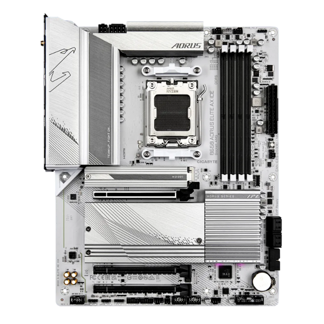 Tarjeta Madre Gigabyte B650 AORUS ELITE AX ICE / ATX / AM5 / AMD B650 / HDMI / Up To 192GB DDR5 / B650 A ELITE AX ICE