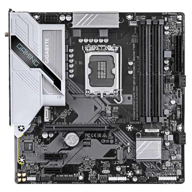 Tarjeta Madre Gigabyte B760M Gaming Plus Wifi DDR4 / mATX / LGA1700 / Intel B760 / HDMI / Up to 128GB DDR4 / B760M GAMING Plus Wifi DDR4