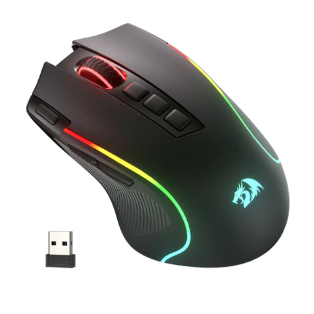 Mouse Gamer Redragon Predator M612 RGB PRO / Inalámbrico / Negro / 7 modos de Retroiluminación / M612RGB-PRO