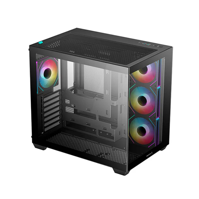Gabinete DeepCool CG530 4F / Midi-Tower / ATX/Micro-ATX/Mini-ITX / USB 3.0 / Sin Fuente / 4 Ventiladores Instalados / Negro / R-CG530-BKADA4-G-1