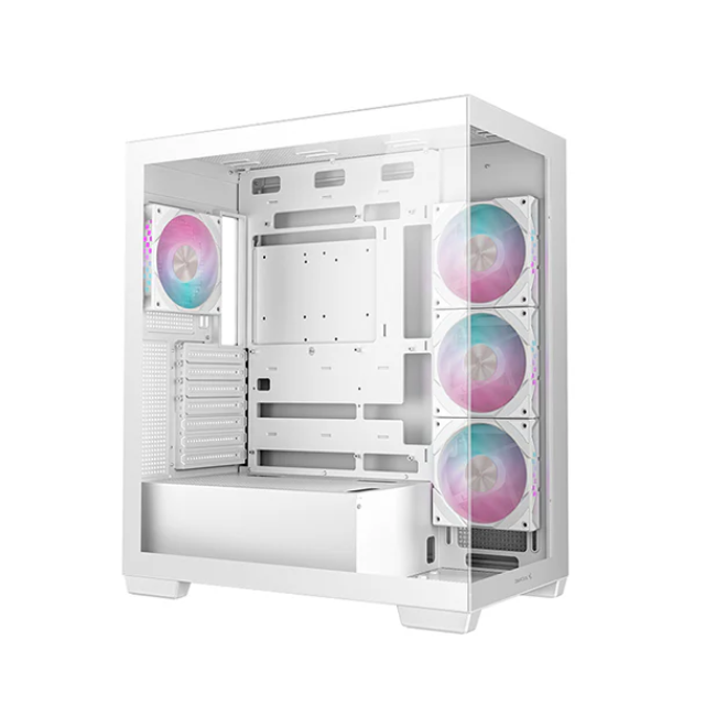 Gabinete DeepCool CG580 4F / Midi-Tower, ATX/Micro-ATX/Mini-ITX / USB 3.0 / Sin Fuente / 4 Ventiladores Instalados / Blanco / R-CG5802-WHADA4-G-1