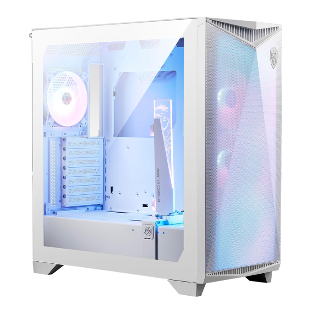 Gabinete MSI MPG GUNGNIR 300R AIRFLOW / Cristal / RGB / Midi-Tower, ATX/Micro-ATX/ITX / USB 3.2 / 4 Ventiladores ARGB Instalados / Blanco / MPG GUNGNIR 300R AIRFLOW WHITE
