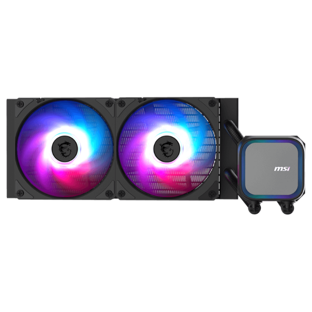 Enfriamiento Líquido / MSI MAG CORELIQUID A13 240 / ARGB / Ez Connect / Doble Ventiladores ARGB PWN de 120mm / Negro / MAG CORELIQUID A13 240
