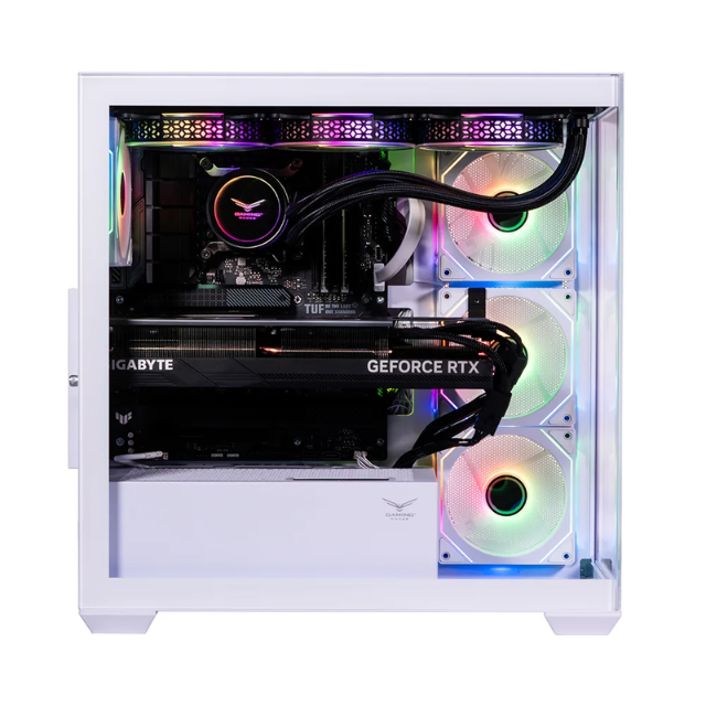 Gabinete Naceb Nebula / Cristal Templado / ATX / Blanco / 3 Ventiladores Preinstalados / Led ARGB / USB 3.0 / White / NA-0637B