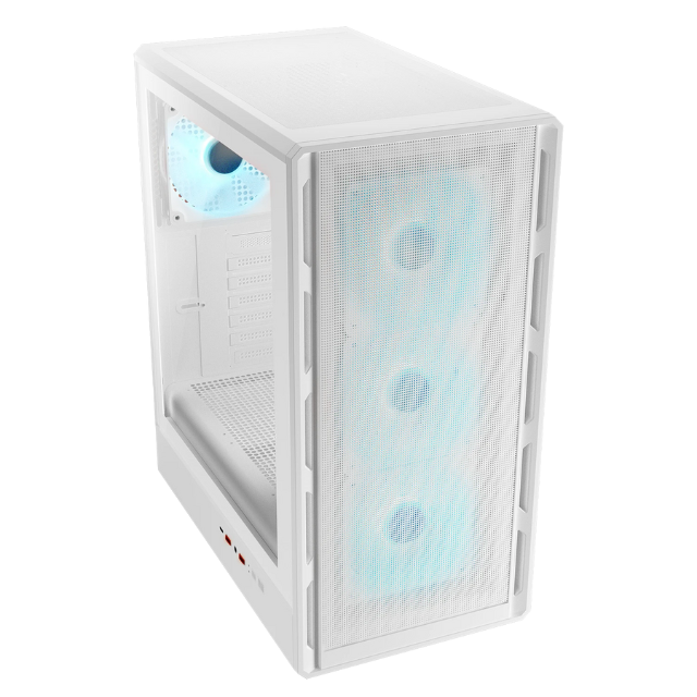 Gabinete Cougar Airface Pure PRO / RGB / Cristal Templado / Midi-Tower, Mini-ITX/Micro-ATX/ATX / USB 3.0/2.0 / Sin Fuente / 4 Ventiladores ARGB Instalados / BLANCO