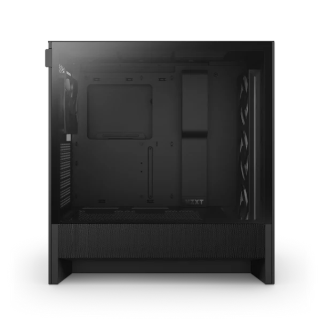Gabinete NZXT H5 FLOW RGB Negro / Versión 2024 / Cristal Templado / Mid-Tower/ Sin Fuente / USB Tipo C / CC-H52FB-R1