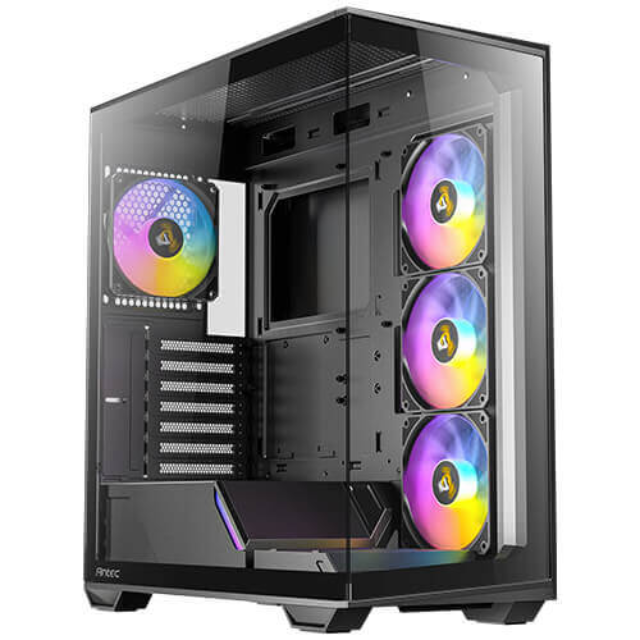 Gabinete Antec C3 ARGB / Midi-Tower, ATX/E-ATX/ITX/Micro-ATX / USB 2.0/3.0 / Sin Fuente / 4 Ventiladores Instalados / Black / C3 ARGB