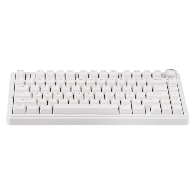 Teclado Mecanico Gamer AULA F75  / 75% Layout  / Tipo C / High Polling Rate / Gasket-Mounted Structure / SWITCH RED / RGB / Blanco