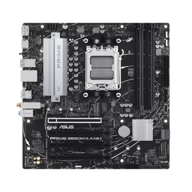 Tarjeta Madre ASUS PRIME B650M-A AX6 II / Micro-ATX / AM5 / AMD B650 / Up to 192GB DDR5 / HDMI/DP / PRIME B650M-A AX6 II
