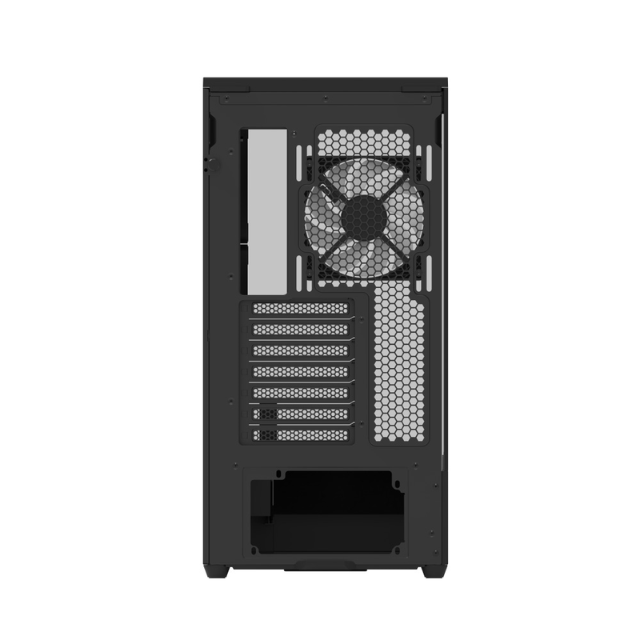 Gabinete Aerocool P500A / Mid Tower / Panel Panorámico de Cristal Templado / 4 Ventiladores ARGB Incluidos / NEGRO/ ACL-P500A-BK-FRPB