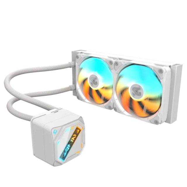 Enfriamiento Líquido Gigabyte GAMING 240 ICE / 240mm / 2x120mm / Hasta 2200RPM / Blanco