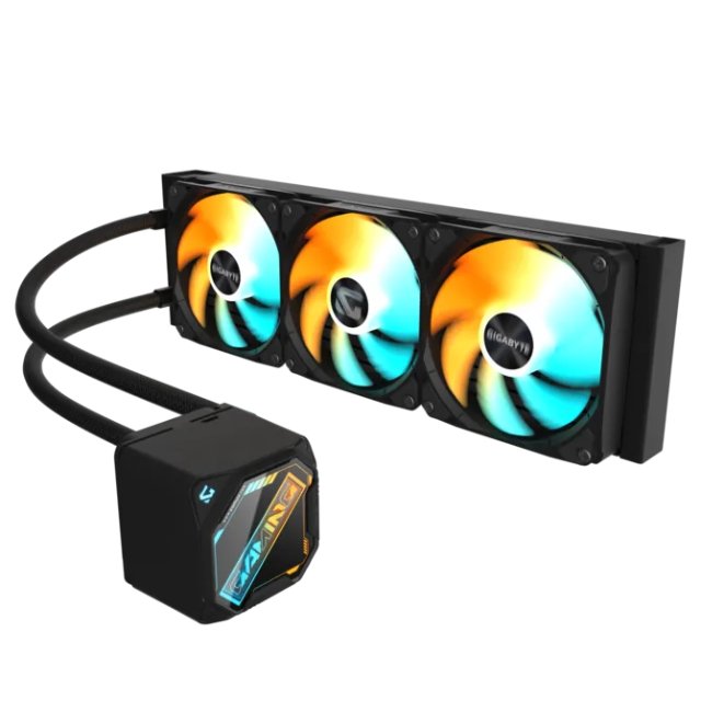 Enfriamiento GIGABYTE GAMING 360  / 360mm / Ventiladores ARGB / Compatible con Intel LGA1851 y AMD AM5 / Negro