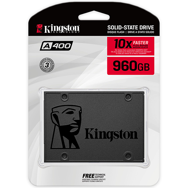 Unidad de estado solido SSD 960GB 2.5" SATA3 Kingston A400 / SA400S37/960G