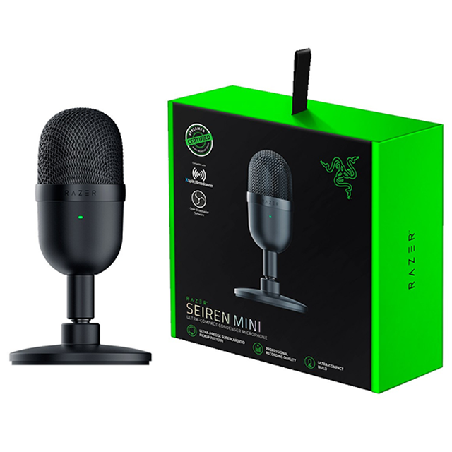 Microfono Profesional Razer Seiren Mini Black / Certificado por Streamlabs / RZ19-03450100-R3U/ gamerdays