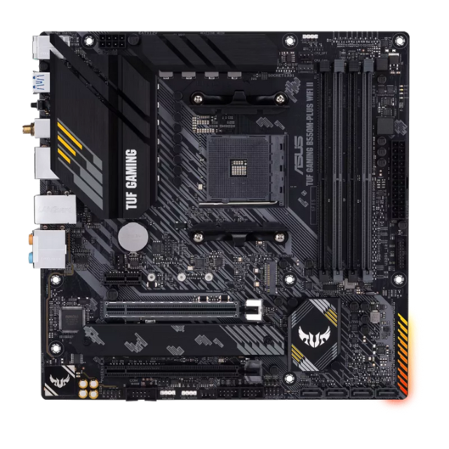 Tarjeta Madre ASUS Micro-ATX TUF GAMING B550M-PLUS WIFI II / Socket AM4 / AMD B550 / HDMI / 128GB DDR4 para AMD / TUF GAMING B550M-PLUS WIFI II