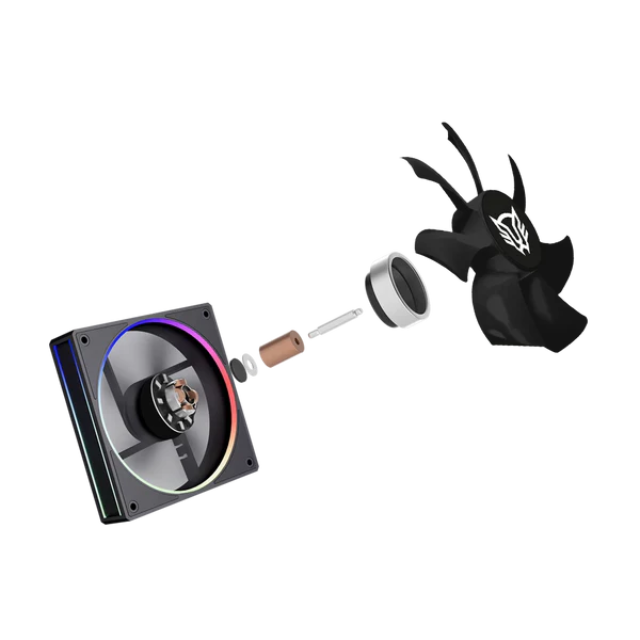 Enfriamiento de Aire | Heliux Pro HEX75 | Display para monitoreo de temperatura + RGB | 6 Pipas | TDP 270 W | Compatibilidad AMD + Intel | 2x Ven 120mm + Rodamiento Hidráulico + 600 - 2000 RPM + 74.27CFM + 30 dB + PWM 4 Pin + ARGB 3pin | Legend | Negro