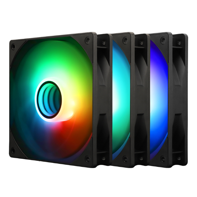 Kit 3 Ventiladores Thermalright TL-C12B-S V3 X3 / Color NEGRO / 4 PIN PWM