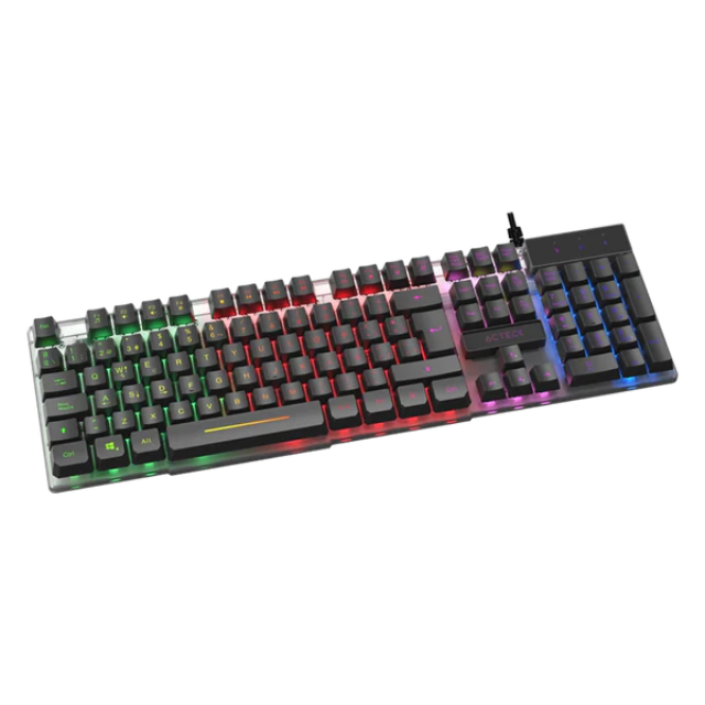 Teclado Gamer Acteck Creator Aurean Ii Ta220g Alambrico Led Usb Negro