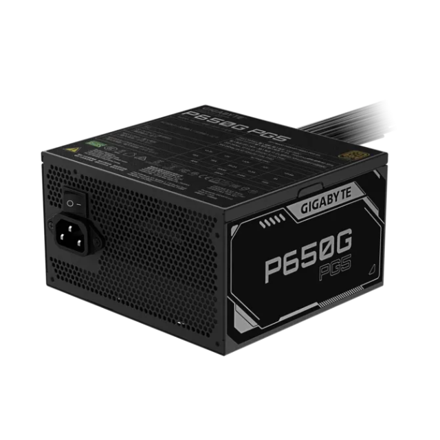 Fuente de Poder Gigabyte P650G PG5 / 650W / 80+ Gold / ATX 3.1 & PCIe 5.1 Ready / 120mm / GP-P650G PG5