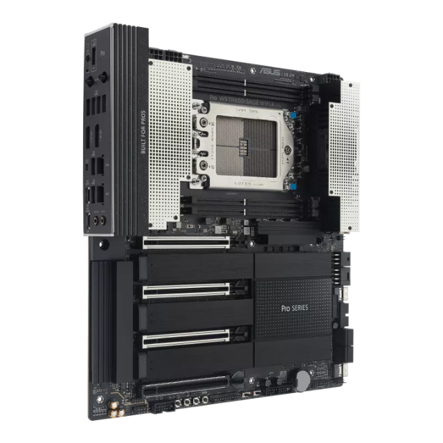 ASUS Pro WS TRX50-SAGE WiFi A AMD TRX50 TR5 CEB Estación de Trabajo Placa Base, CPU y overclocking de Memoria, diseño Robusto de 20 etapas de energía, PCIe 5.0 x 16, M.2, USB4, 10 GB y 2.5 GB LAN