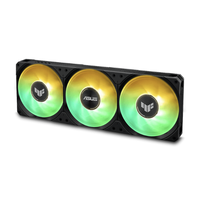 ASUS TUF Gaming LC III 360 ARGB AIO enfriador con triple ventiladores preinstalados e integrados diseñados para un alto flujo de aire y presión estática