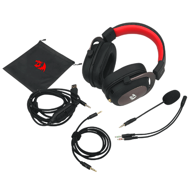 Diadema Gamer Redragon Zeus2 H510 / Negro /Sonido envolvente 7.1 / Controladores de 2.087 in / Micrófono desmontable / PC / PS4/ PS3 / Xbox One / Series X / Switch