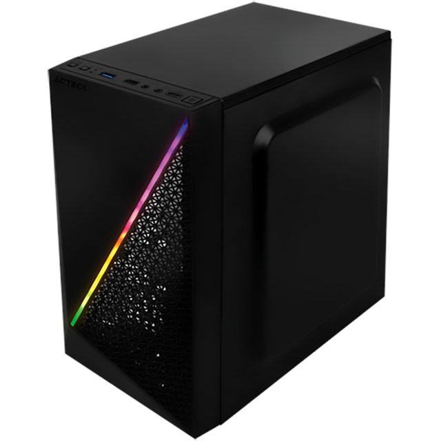 Gabinete Acteck Kioto GC460 / RGB / Micro ATX / Incluye Fuente de 500W / Negro