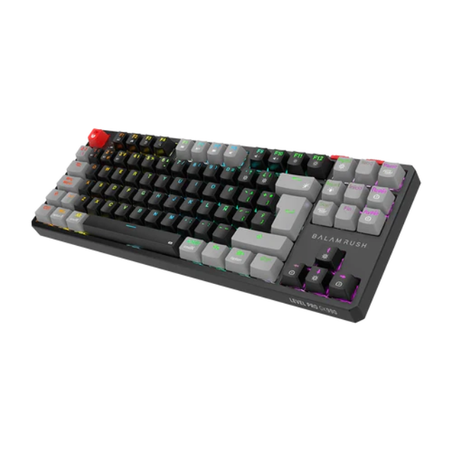 Teclado Gamer Inalámbrico LEVEL PRO GK990 Balam Rush Legend Series/ hasta 5 Dispositivos/ Color Negro/Gris/ BR-940672 / Switch Outemu Red