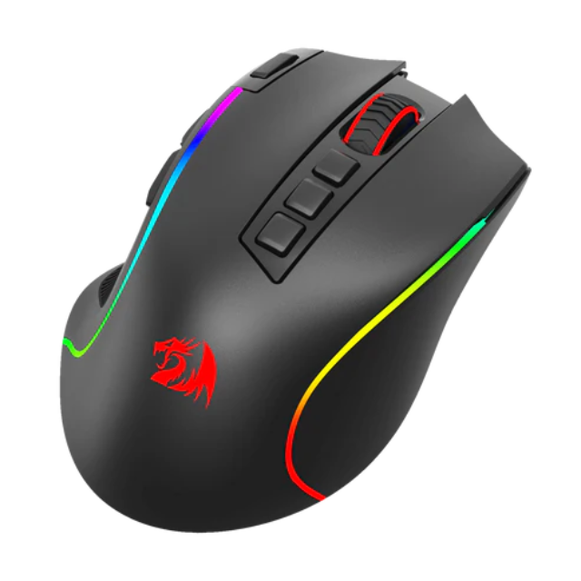 Mouse Gamer Redragon Predator M612 RGB PRO / Inalámbrico / Negro / 7 modos de Retroiluminación / M612RGB-PRO